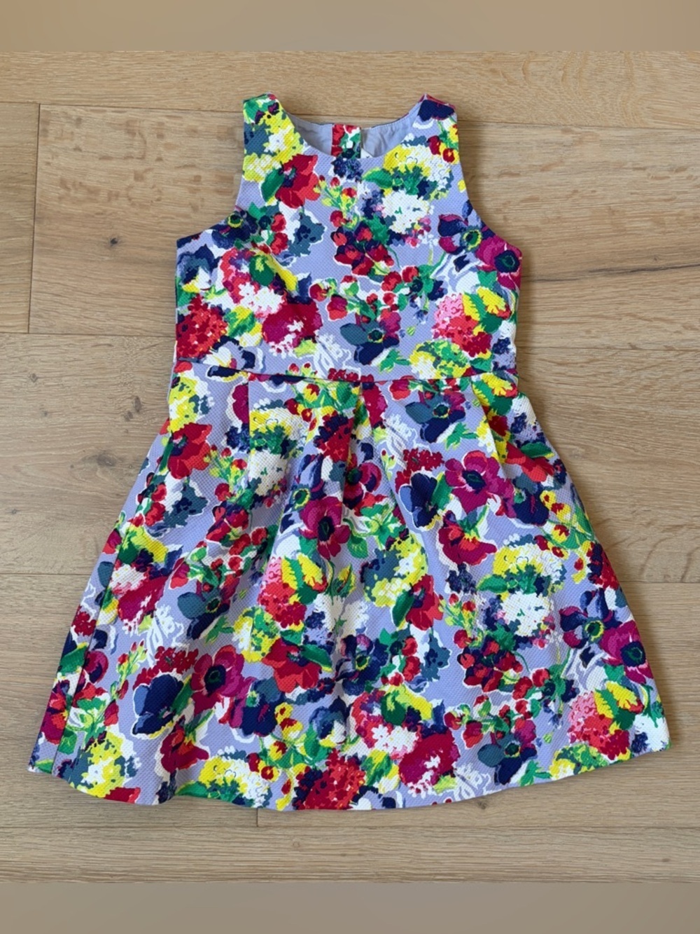 Janie and Jack Girls Size 6 Floral Dress Colorful Cotton Lined Party Easter *U6